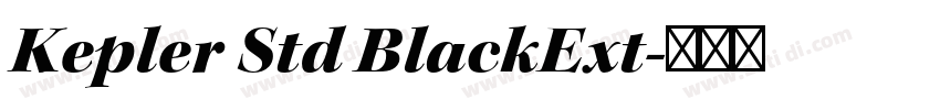 Kepler Std BlackExt字体转换